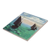 Monet Fischerboote an der Seefliese Fliese (Seite)
