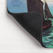 Monet Fischerboote an der Seemausunterlage Mousepad (Ecke)