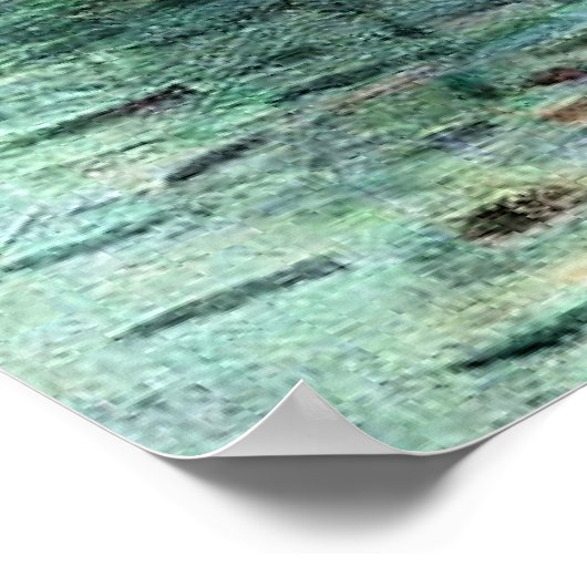 Monet - Fischerboote, ruhiges Meer, Poster (Ecke)