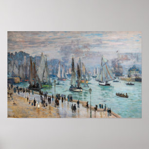 Monet - Fischerboote verlassen den Hafen, Le Havre Poster