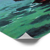 Monet Fishing Boote at Sea Poster (Ecke)