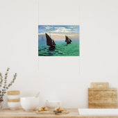 Monet Fishing Boote at Sea Poster (Küche)