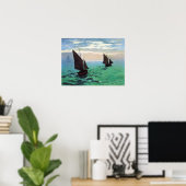 Monet Fishing Boote at Sea Poster (Heimbüro)
