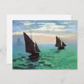 Monet Fishing Boote auf See Postcard Postkarte (Vorne/Hinten)