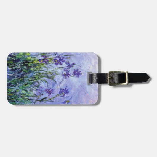 Monet Flieder Irises Gepäckanhänger (Vorderseite horizontal)