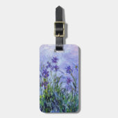 Monet Flieder Irises Gepäckanhänger (Vorderseite vertikal)