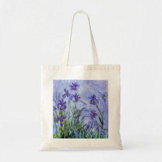 Monet Flieder Irises Taschen-Tasche Tragetasche