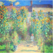 Monet Flower Garden Aufkleber (Vorderseite)