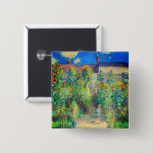 Monet Flower Garden Button (Vorne & Hinten)