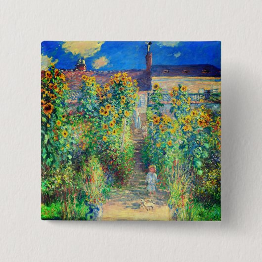 Monet Flower Garden Button (Vorderseite)