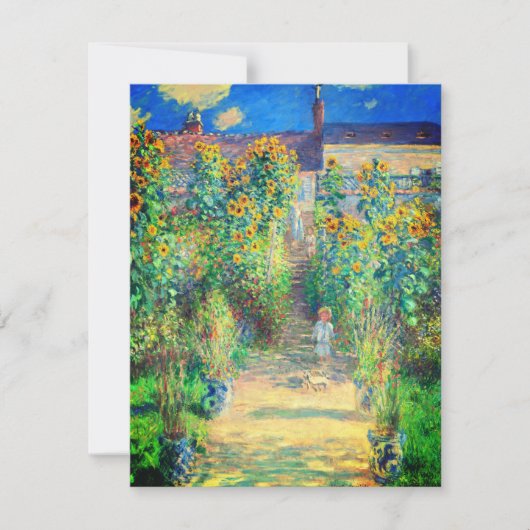 Monet Flower Garden Card (Vorderseite)