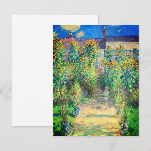 Monet Flower Garden Card (Vorne/Hinten)