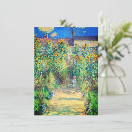Monet Flower Garden Card (Stehend Vorderseite)