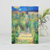 Monet Flower Garden Einladung (Stehend Vorderseite)