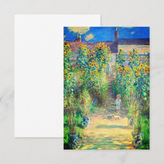 Monet Flower Garden Einladung (Vorne/Hinten)