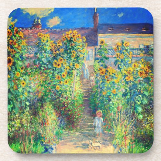 Monet Flower Garden Getränkeuntersetzer (Vorderseite)
