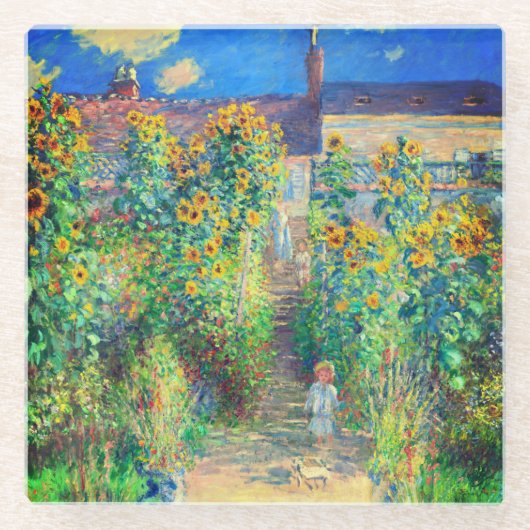 Monet Flower Garden Glasuntersetzer (Vorderseite)