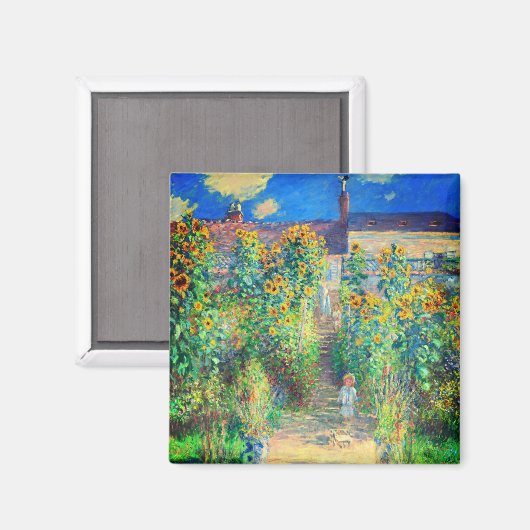 Monet Flower Garden Magnet (Vorderseite/Rückseite)
