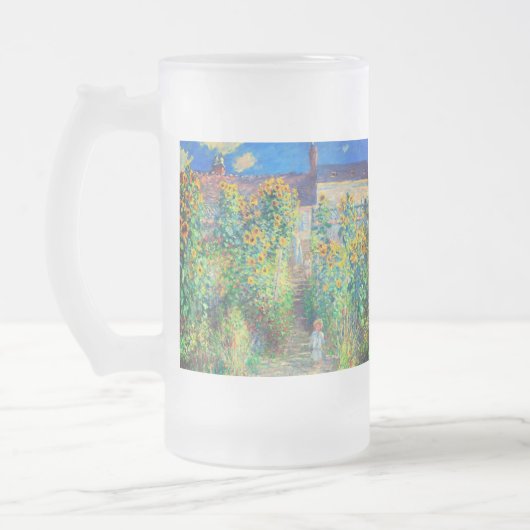 Monet Flower Garden Mattglas Bierglas (Links)