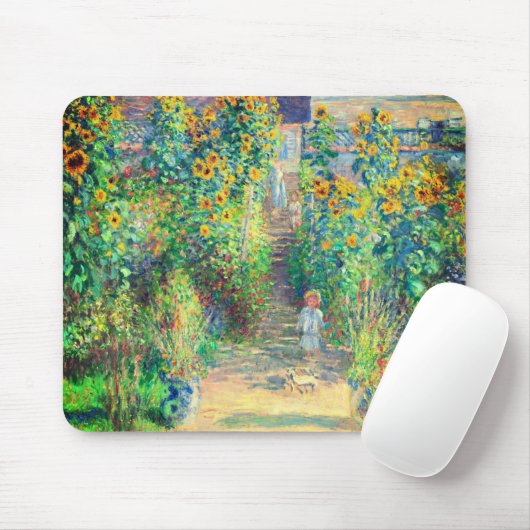 Monet Flower Garden Mousepad (Mit Mouse)
