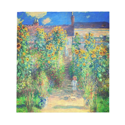 Monet Flower Garden Notizblock (Vorderseite)