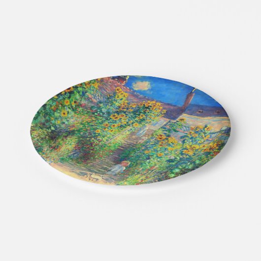 Monet Flower Garden Pappteller (Schrägansicht)