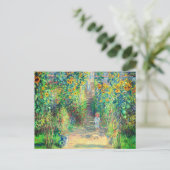 Monet Flower Garden Postkarte (Stehend Vorderseite)