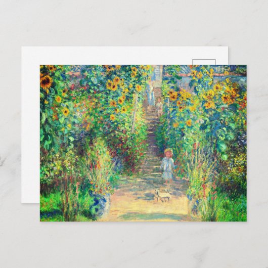 Monet Flower Garden Postkarte (Vorne/Hinten)