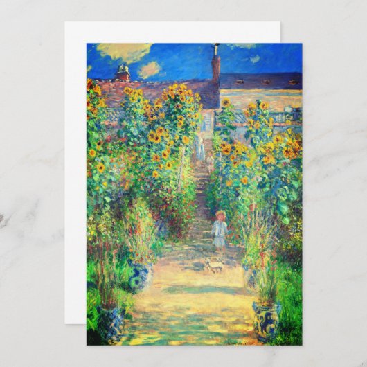 Monet Flower Garden Save The Date (Vorne/Hinten)