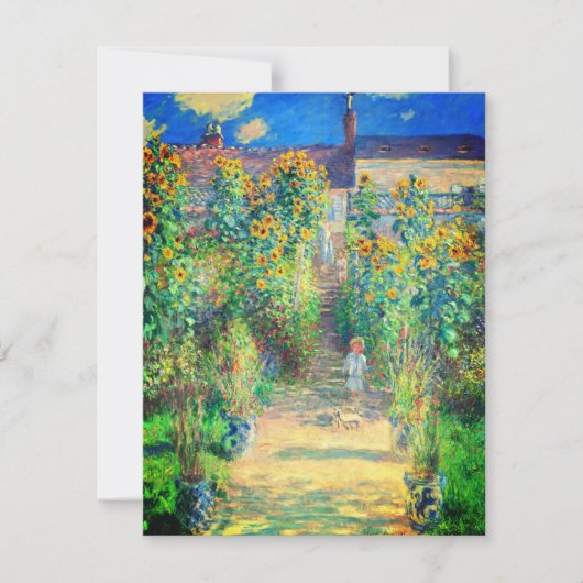 Monet Flower Garden Save The Date (Vorderseite)