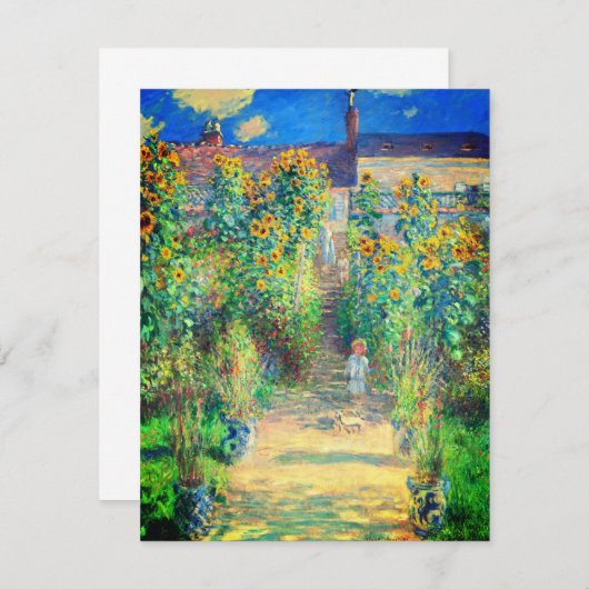 Monet Flower Garden Save The Date (Vorne/Hinten)