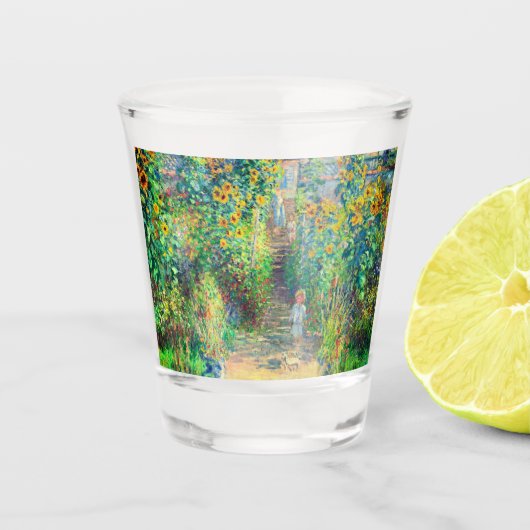 Monet Flower Garden Schnapsglas (Vorderseite)