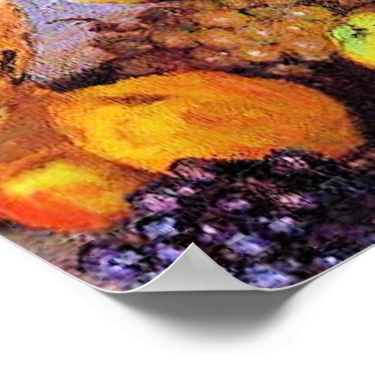 Monet - Flowers and Fruit Poster (Ecke)