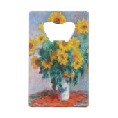 Monet France Bouquet Sunflowers Impressionist Peop Geldbeutel Flaschenöffner (Vorderseite)