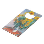Monet France Bouquet Sunflowers Impressionist Peop Geldbeutel Flaschenöffner (Vorderseite Schrägansicht)