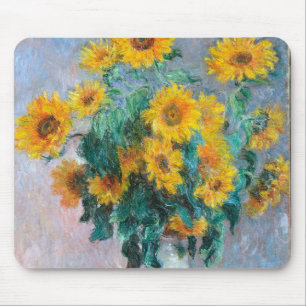 Monet France Bouquet Sunflowers Impressionist Peop Mousepad