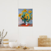 Monet France Bouquet Sunflowers Impressionist Peop Poster (Küche)