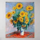 Monet France Bouquet Sunflowers Impressionist Peop Poster (Vorne)