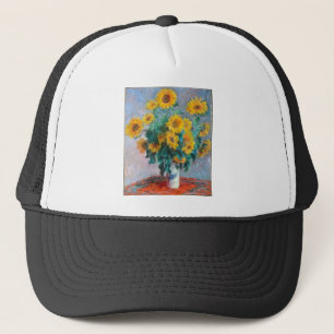 Monet France Bouquet Sunflowers Impressionist Peop Truckerkappe