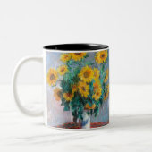 Monet France Bouquet Sunflowers Impressionist Peop Zweifarbige Tasse (Links)