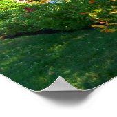 Monet France Impressionist People Bridge Park Pain Poster (Ecke)