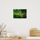 Monet France Impressionist People Bridge Park Pain Poster (Küche)