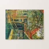 Monet France Impressionist People Little Bridge Puzzle (Horizontal)