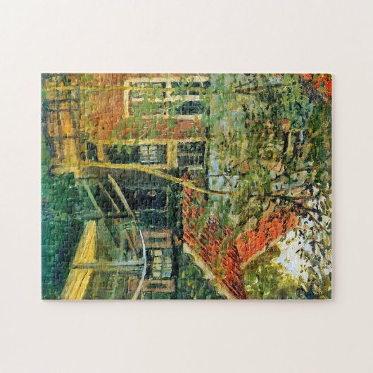Monet France Impressionist People Little Bridge Puzzle (Horizontal)