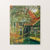 Monet France Impressionist People Little Bridge Puzzle (Vertikal)