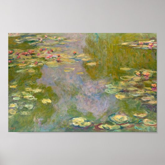 Monet France Impressionist People Water Lilien Ar Poster (Vorne)
