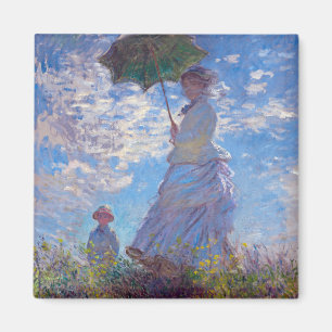Monet France Impressionistische Menschen Frau mit Magnet