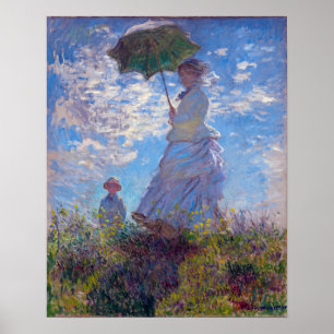 Monet France Impressionistische Menschen Frau mit  Poster