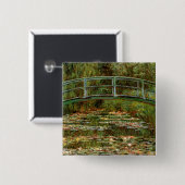 Monet Französische Japanische Brücke Giverney Button (Vorne & Hinten)