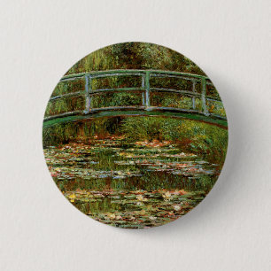 Monet Französische Japanische Brücke Giverney Button
